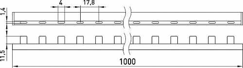 З'єднувальна шина E.Next e.bc.stand.1.63 1р 63А (s017001) - фото №1