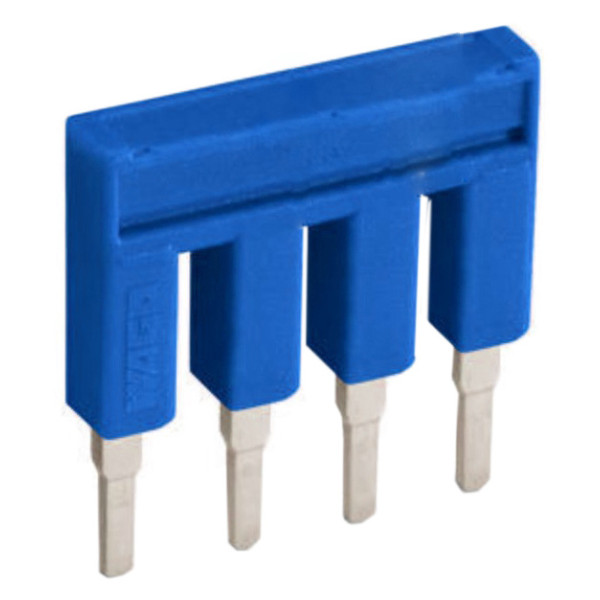 Ізольована гребінчаста перемичка Wago 2000-404/000-006 на 4 контактів 14А (синя)