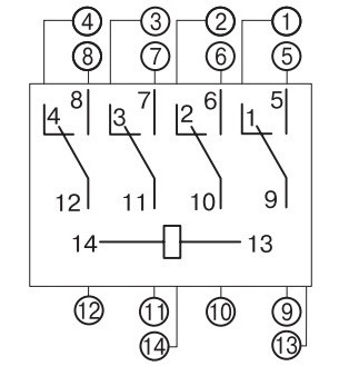 Промежуточное реле E.Next e.control.p1046 10А 230В АC (i.ly4.230ac) - фото №3