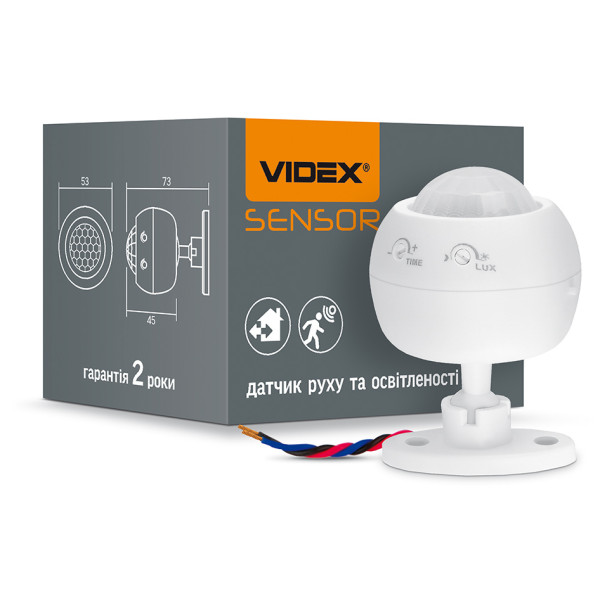 Інфрачервоний датчик руху Videx 1200Вт 220В (VL-SPS27W) - фото №2