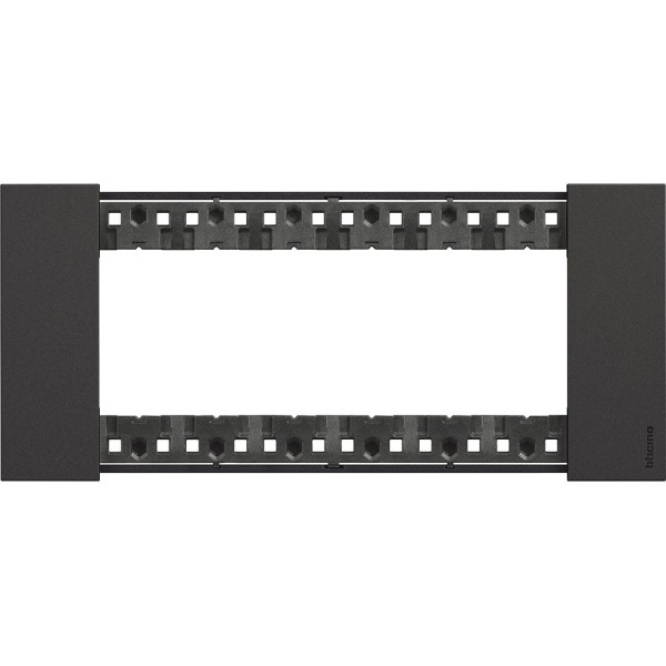 Рамка на 6 модулей Bticino Living Now KA4806KG (итальянский стандарт) черная