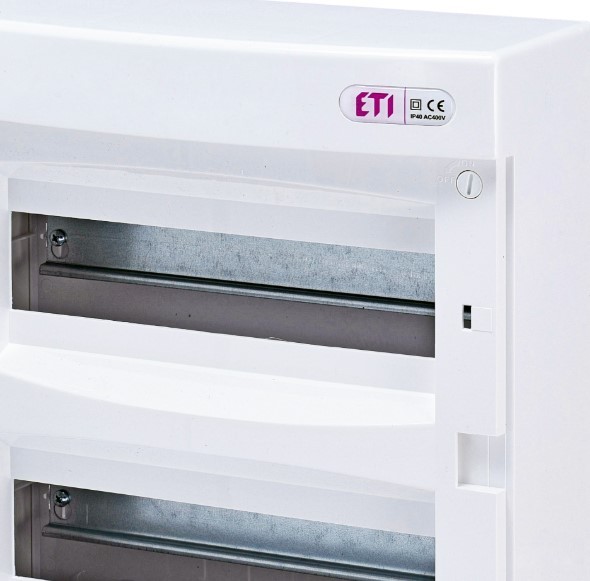 Зовнішній модульний щит ETI 001101008 ECT 24PO 24 М з білими дверцятами - фото №2