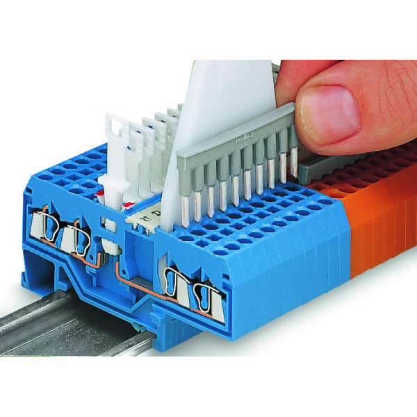 10-контактная перемычка Wago 280-490 50мм² (серая) - фото №3