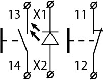 Тримісний пост керування Аско-Укрем XAL-B373 «Старт1-Стоп-Сигнал» (A0140020009) - фото №5