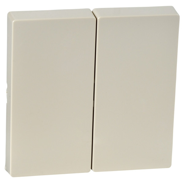 Клавіша вимикача подвійна SYSTEM M бежева Merten, MTN432544 - фото №1