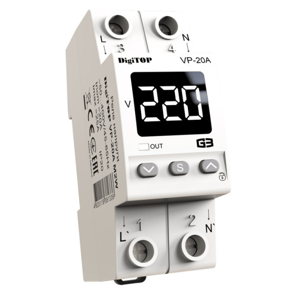 Реле напруги DigiTOP VP-20A M2W