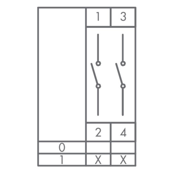 Кулачковий перемикач EMAS PSA032AK231S ON-OFF (0-1) 32А - фото №1