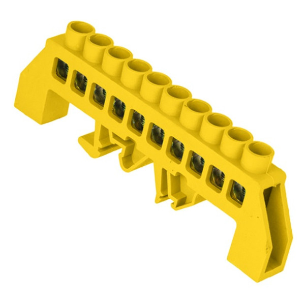 Універсальна шина TNSy ізольована «N/PE» ШЛУ8х12-10 на DIN-рейку жовта (TNSy5503150)