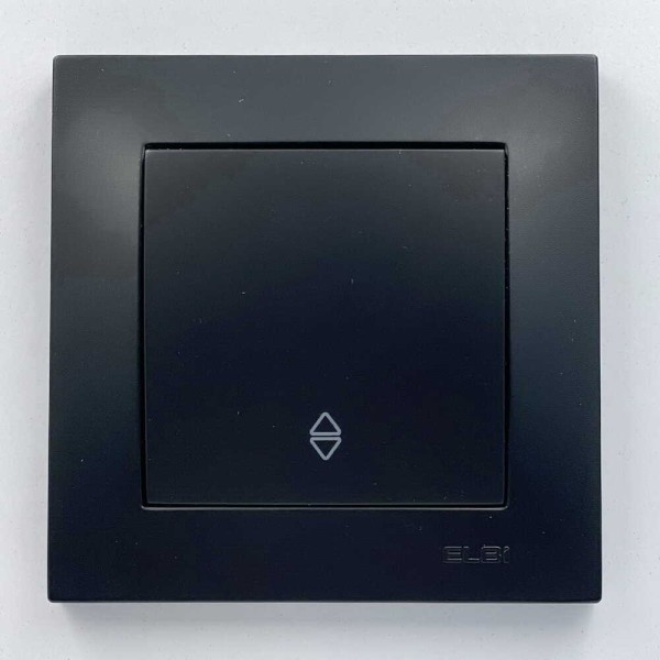 Выключатель EL-BI VEGA черный мат 1-кл проходной ( 510-014800-209 ) - фото №1