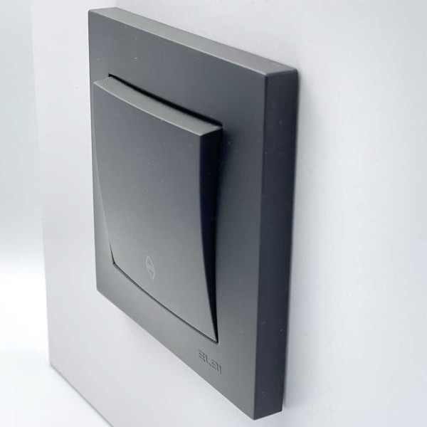 Выключатель EL-BI VEGA черный мат 1-кл проходной ( 510-014800-209 ) - фото №2