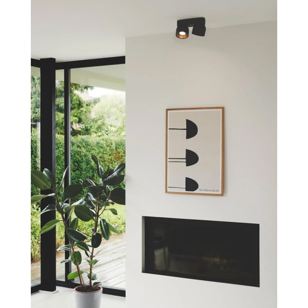 Світильник поворотний, спот Nordlux 2310410103 Pitcher GU10 2x10W IP20 чорний - фото №1