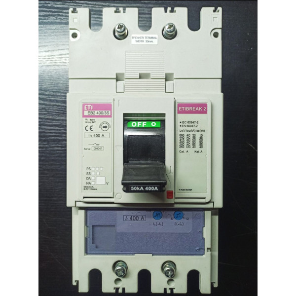 УЦЕНКА! Автоматический выключатель ETI 004671102 EB2 400/3S 400А 3р (50кА) - фото №1