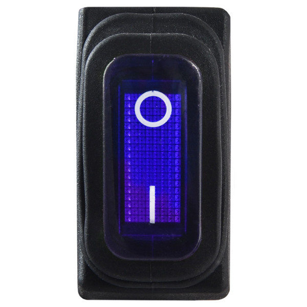 Переключатель Аско-Укрем KCD3-101NW BL/B (0-I) IP54 с подсветкой синий (A0140040038) - фото №1