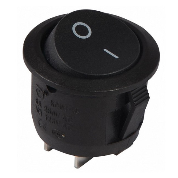 Переключатель TNSy KCD1-5-101 B/B круглый черный (TNSy5500705)