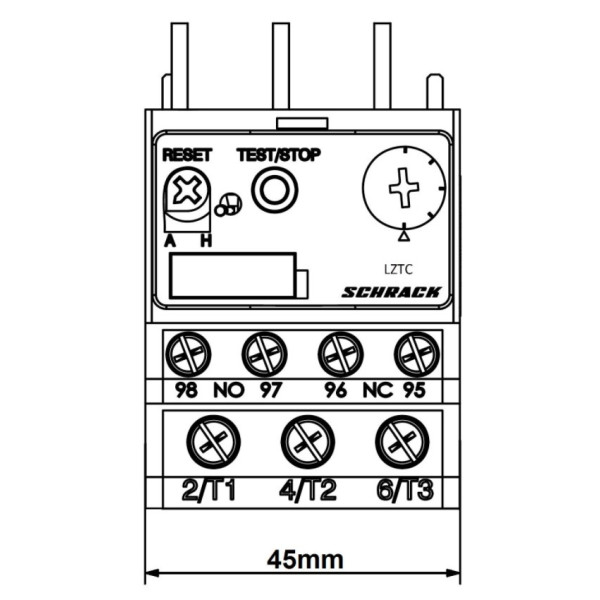 Тепловое реле Schrack LZTM0160 Cubico Mini 1-1,6А - фото №6
