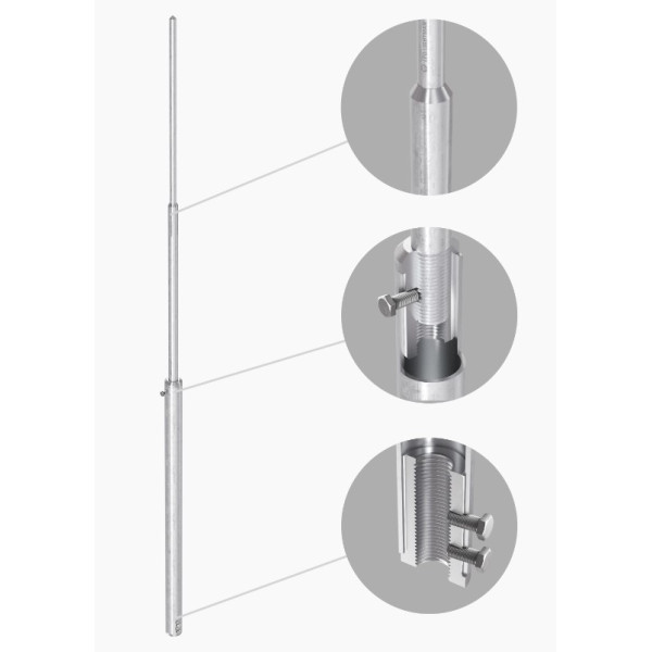 Блискавкоприймач Leo Lightman 4м з різьбою М16 Al (401407) - фото №1