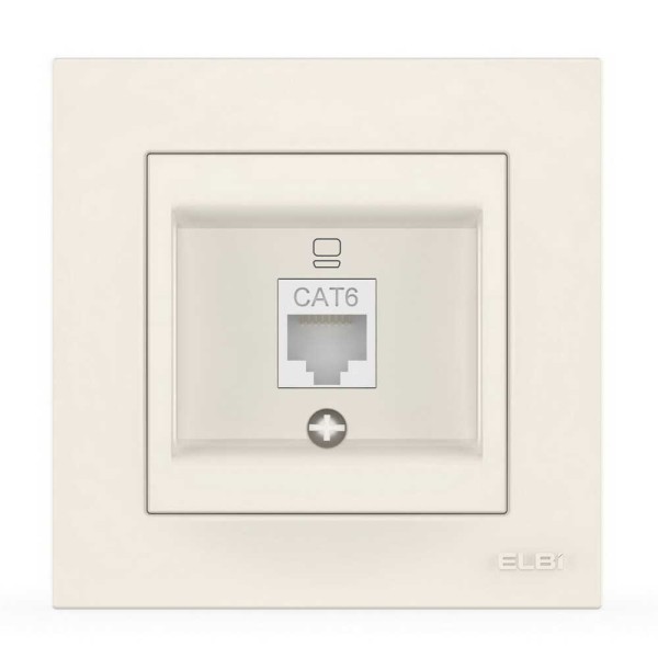 Розетка EL-BI VEGA біла комп'ютерна 1-на CAT6 RJ45 ( 510-010200-247 )