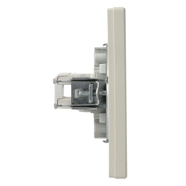 Розетка компьютерная RJ45 кат.5е UTP двойная кремовая Asfora, EPH4400123 - фото №2