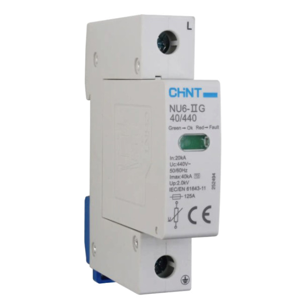 Устройство защиты от перенапряжений Chint NU6-IIG 40kA/440В 1P (252494)
