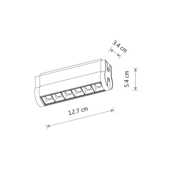 Магнітний трековий світильник Nowodvorski 11335 UT-LVM Focus Swing LED 1x6W 4000K 500Lm IP20 чорний - фото №4