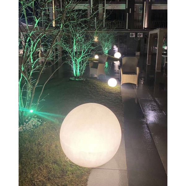 Вуличний садовий світильник куля Nowodvorski 6978 Cumulus L E27 1x25W IP44 білий - фото №1