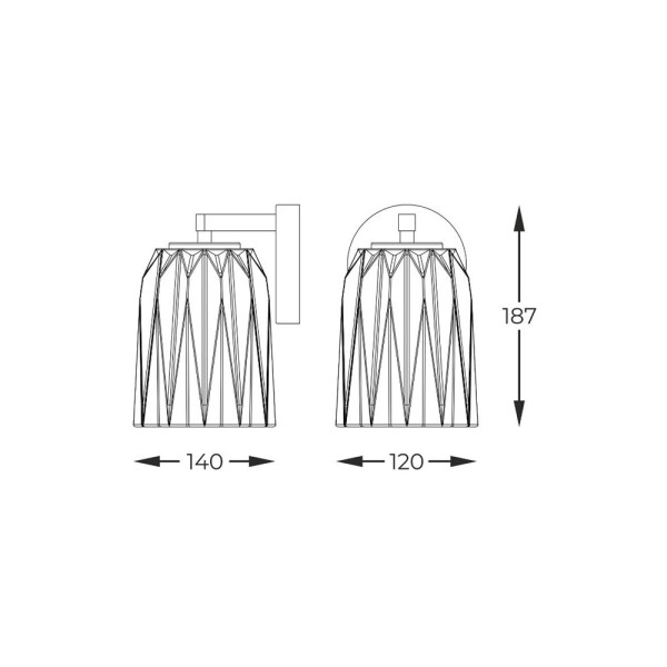 Бра, настінний світильник Zuma Line 5905316640375 Tazza E14 1x40W IP20 золотий - фото №1