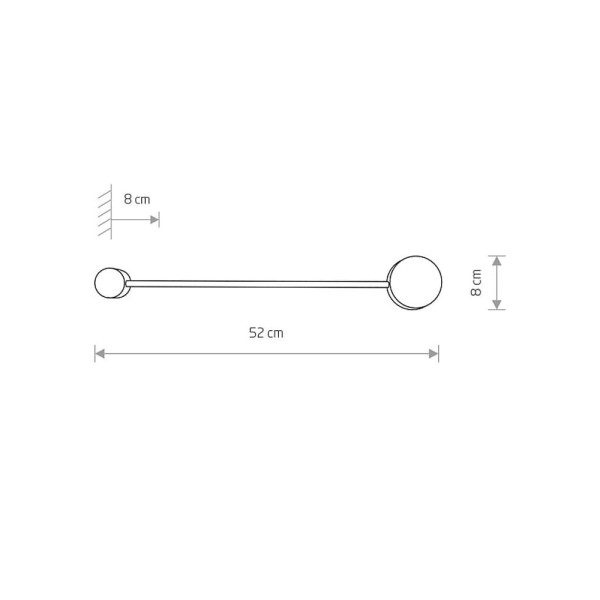 Бра, настінний світильник Nowodvorski 7805 Orbit GX53 1x8W IP20 Bl - фото №1
