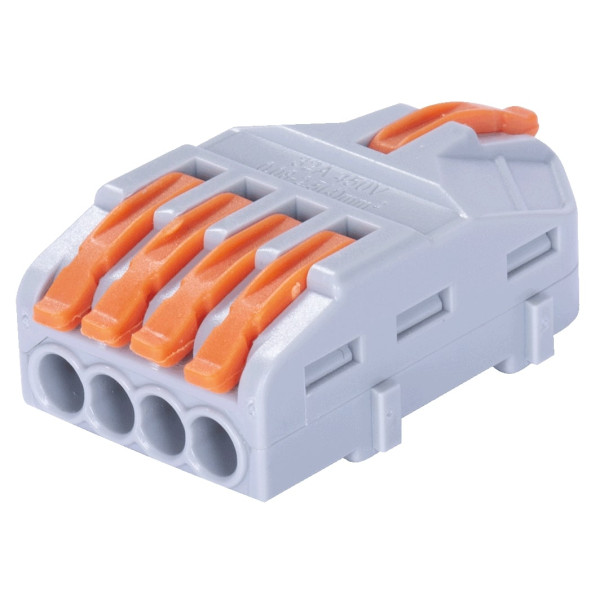 Клеммник E.Next e.lc.pro.aw.uni.pl.1-4 соединительный с нажимным рычагом универсальный (p0660014) - фото №1