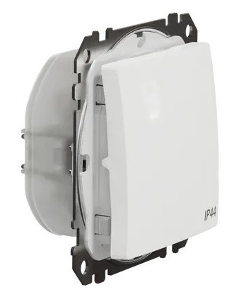 Одноклавішний перемикач Schneider Electric Sedna Design & Elements з кришкою IP44 білий SDD211106 - фото №1