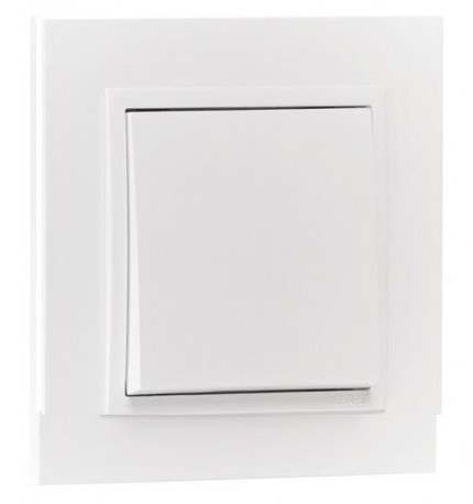 Рамка одинарная универсальная Logus 90. Animato белый - фото №1