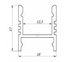 LED-профиль анодированный, 2 метра (ЛПС17_2) - фото №3