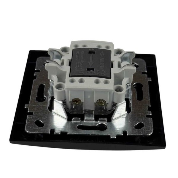 Выключатель Nilson Touran черный мат 2кл с подсветкой ( 24381004 ) - фото №2