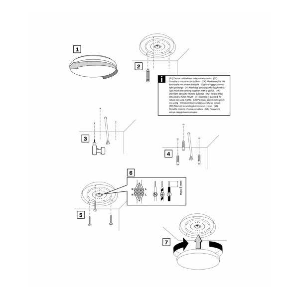 Люстра с пультом светодиодная, потолочный светильник Goldlux 325754 Galaxy LED 1x48W 3000K/4000K/6000K 5300Lm IP44 белая - фото №4
