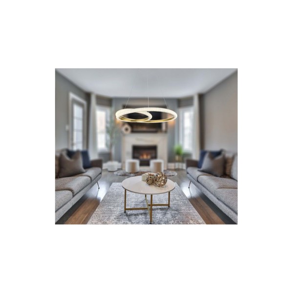 Підвісний світильник Reality 337101-32 Auxerre Led 1x36W 4000K 2880Lm IP20 Gold - фото №1