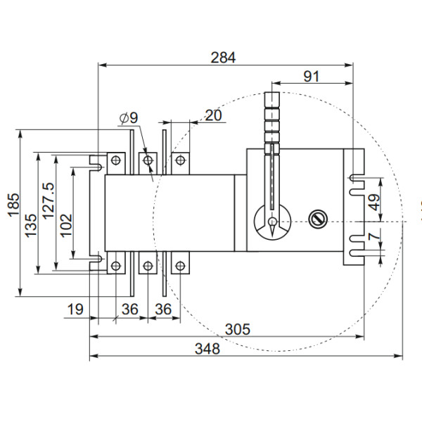 Устройство автоматического ввода резерва CNC YCS1-160А 4Р АС 415В (Б00043128) - фото №2