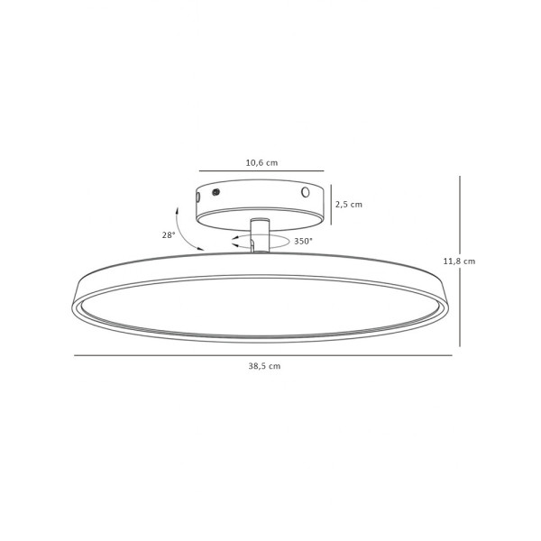 Люстра Nordlux 2320556003 Kaito LED 1x24W 3000K 1840Lm IP20 черная - фото №3