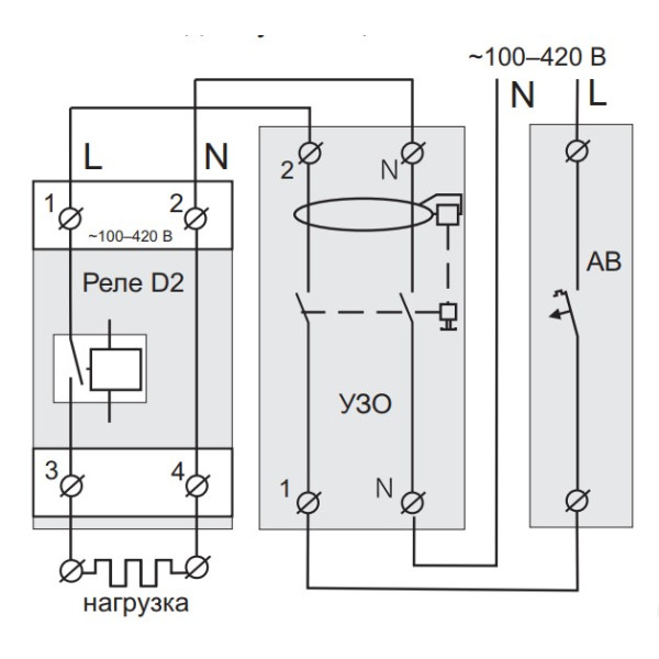 Реле напруги Zubr D2-40 red 40А із червоною індикацією - фото №4