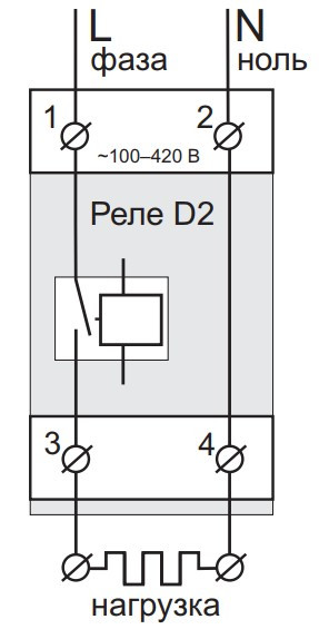 Реле напруги Zubr D2-40 red 40А із червоною індикацією - фото №5