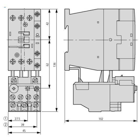 Тепловое реле Eaton Moeller ZB32-32 - фото №4