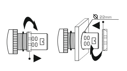 Сигнальна лампа CNC AD22-22DS 220В АС синя (Б00027223) - фото №2
