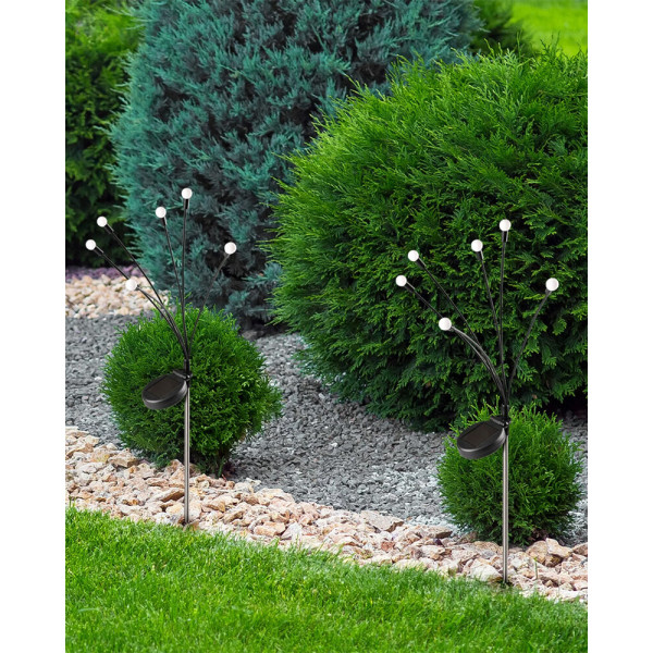 Вуличний світильник на сонячній батареї Goldlux 328168 Fiorini LED 3500K IP44 чорний - фото №1