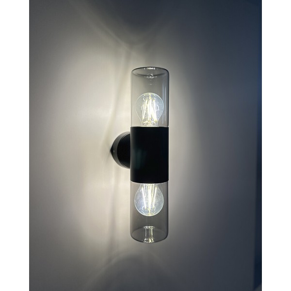 Вуличний світильник Nowodvorski 11372 Ida II E27 2x10W IP44 чорний - фото №1