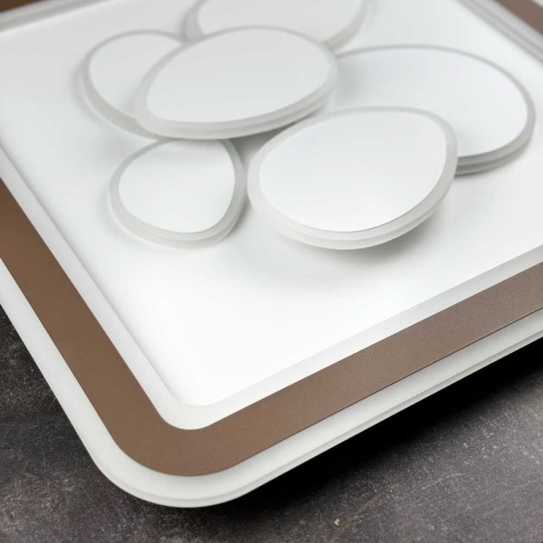 Світильник LED smart OREO+пульт 120W 3000-6000K IP20 коричневий квадрат ( 220415 ) - фото №4