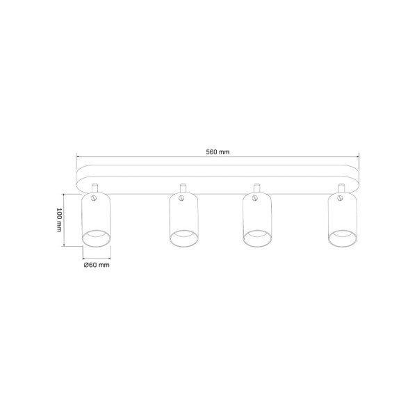 Светильник поворотный, спот Goldlux 328335 Smoky GU10 4x10W IP20 Черный - фото №2