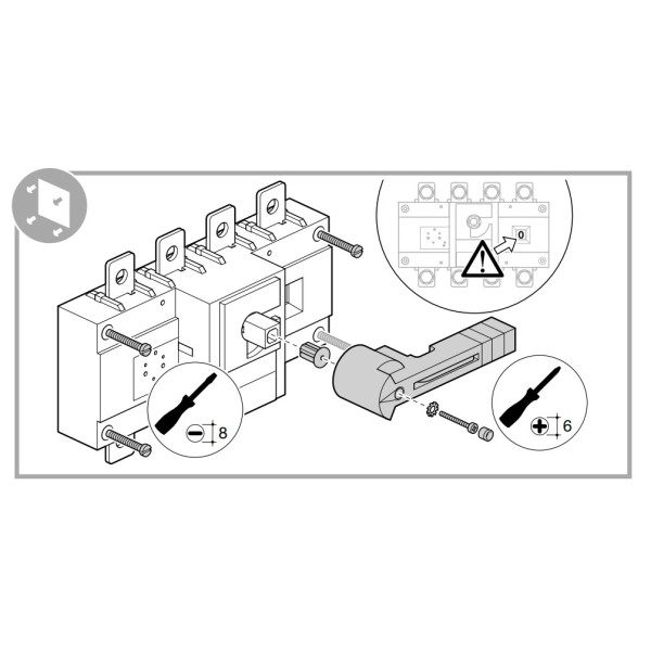 Рубильник Hager HA457 4P 400А - фото №4