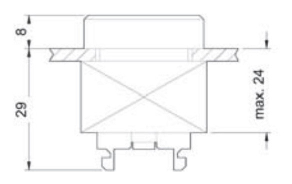 Зелена натискна кнопка Schrack MST14000R із фіксацією - фото №1