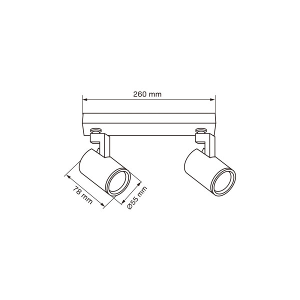 Светильник поворотный, спот Goldlux 328731 Lynx GU10 2x10W IP20 белый - фото №3