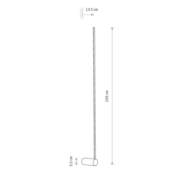 Бра, настінний світильник Nowodvorski 10856 Arm L LED 1x14W 4000K 550Lm IP20 чорний - фото №2