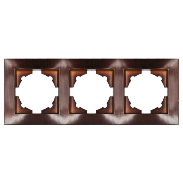 Рамка ELBI VEGA Woodline червоне дерево 3-на (510-012900-227)