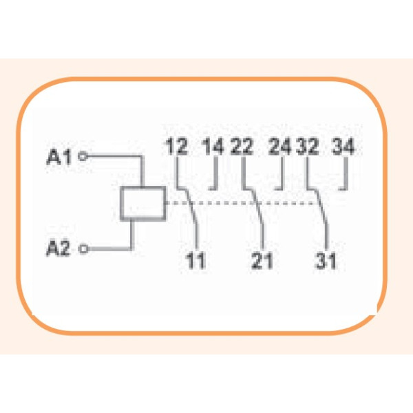 Проміжне реле ETI 002471222 VS 316K 24 24V AC/DC (3x16A AC1) - фото №1